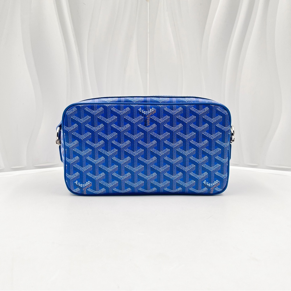 GOYARD Cap Vert PM Camera Bag Sky Blue Goyardine Canvas & Leather